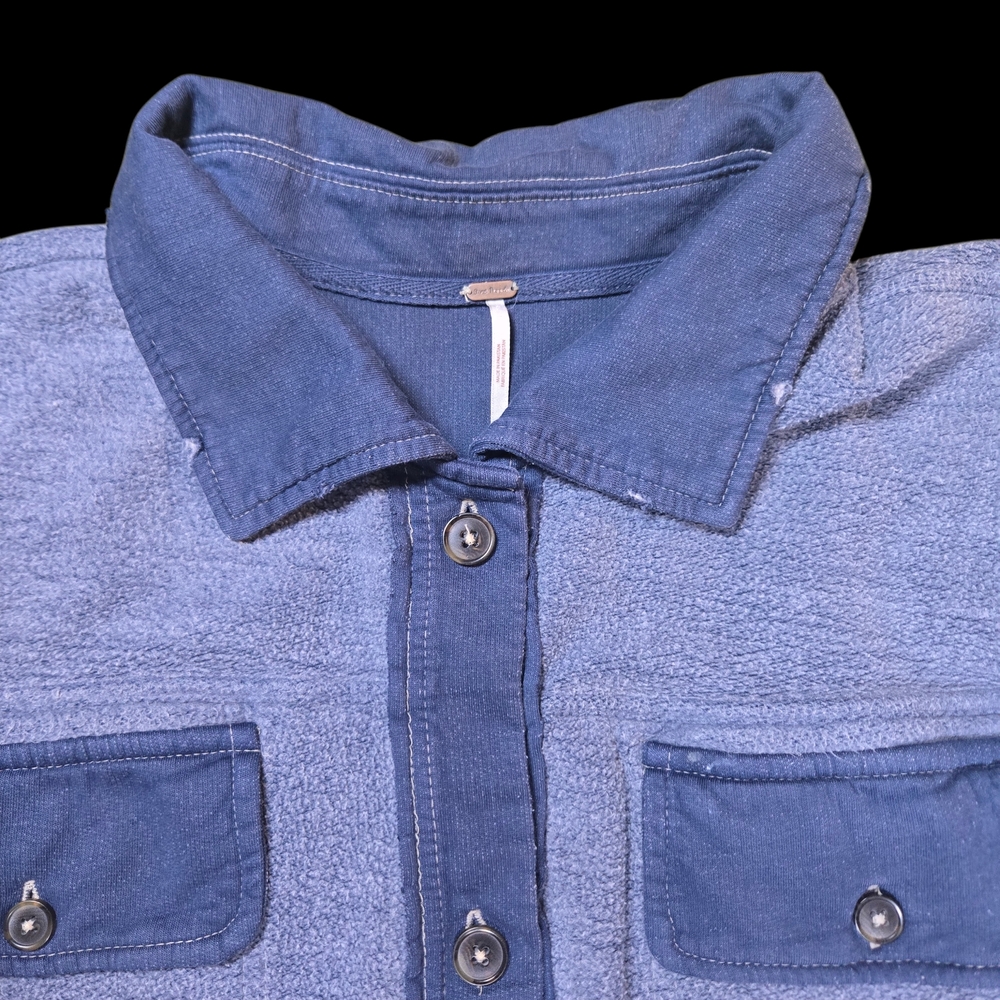 Free People Ruby Washed Indigo Shacket - image 8
